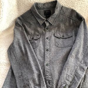 Speckled Gray Fox Flannel. Gentle used